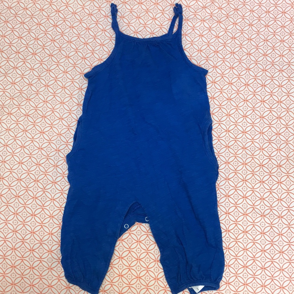 Baby Gap royal blue romper with pockets